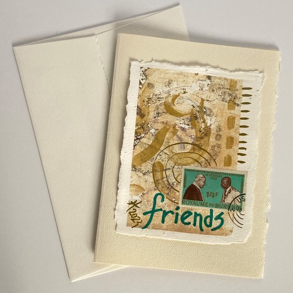 Collage Art Handmade Original Greeting Card and Envelope Suitable for Framing - Picture 5 of 6